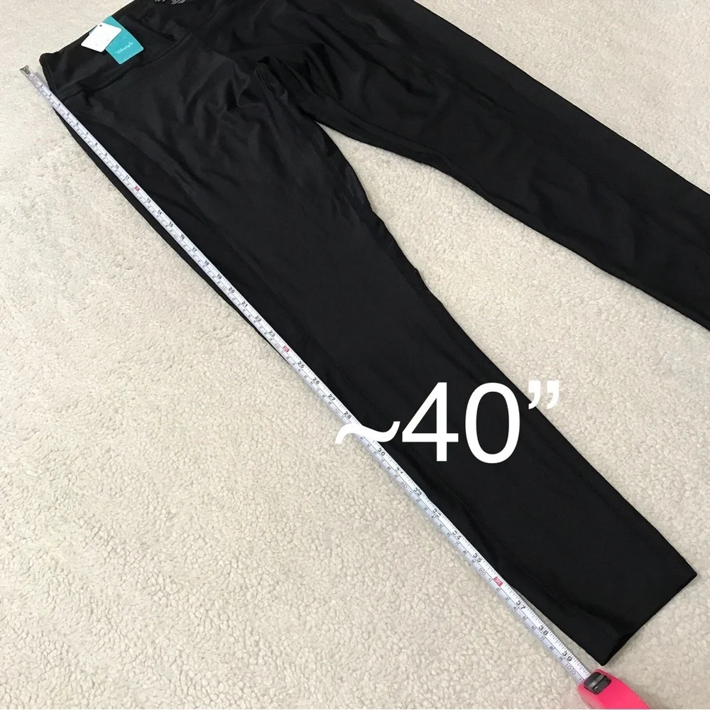 Black Leggings UPF 50 High Waist Pocket Size XXL